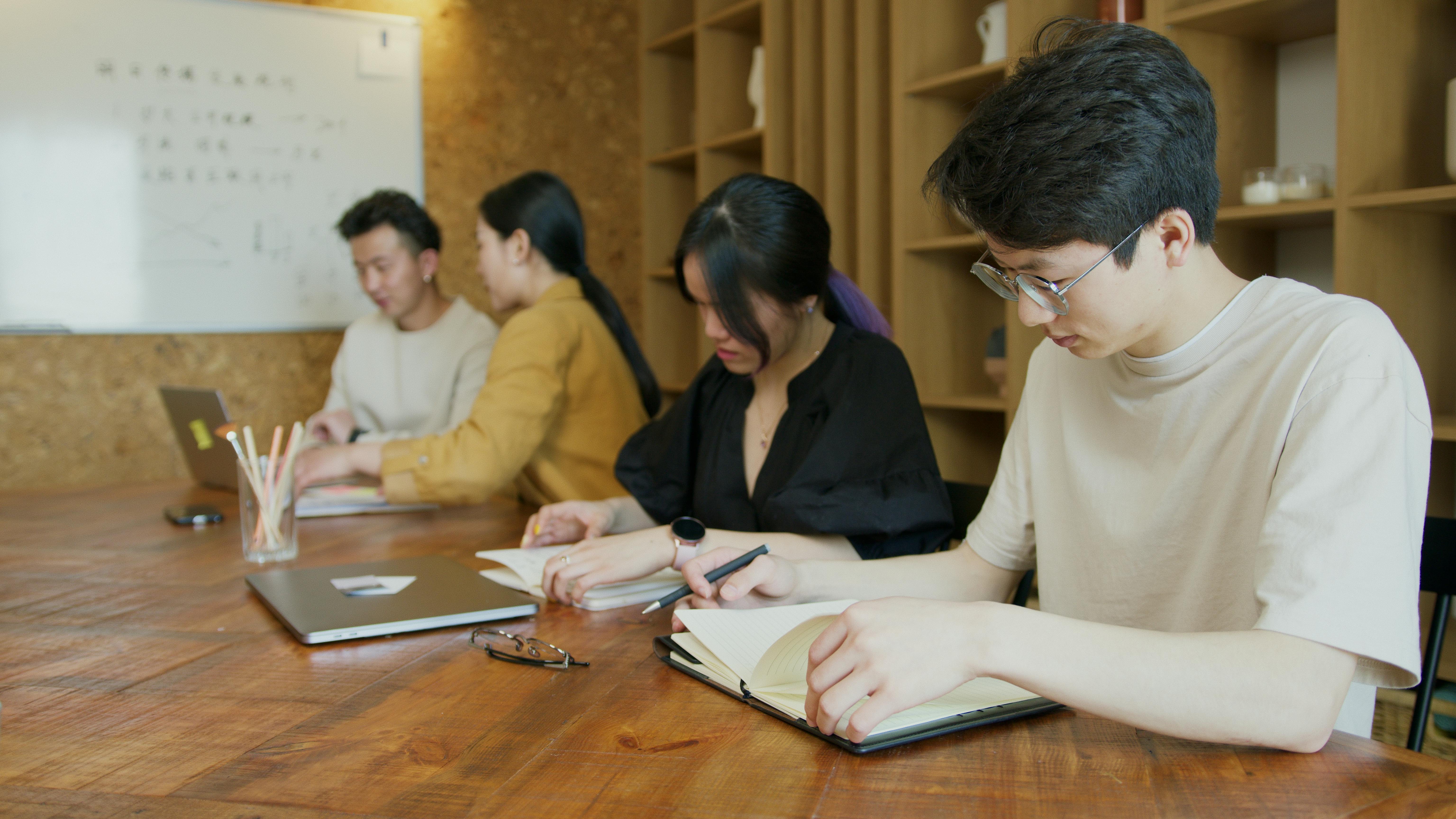 Students on on computers in a classroom